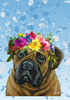 Bull Mastiff - Hippie Hound Studios Summer Crown  House and Garden Flags - HH69050