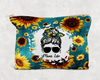 Sunflower Mom Life  Printed Canvas Zipper Bag