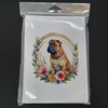 Shar Pei and Flowers Greeting Cards Pack of 8