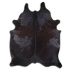 ACID WASHED HAIR ON COWHIDE DISTRESSED BLACK