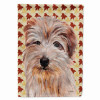 Fall Leaves with Dog Portrait Flag Garden Size - S000213B001695P038593V000