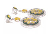 Yellow Diamond Color Circle Dangle Earrings, 925 Sterling Silver