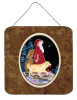 Santa Claus with Dog Wall or Door Hanging Prints