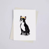 Boston Terrier with Crown - Greeting Card - 149902406