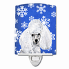Snowflakes Holiday Dog Art Ceramic Night Light - SC9773CNL