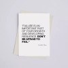 "Don't Be Afraid to Fail" Michelle Obama Quote - Greeting Card