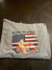 Born to Ride - Bigfoot motorcycle & flag hoodie w/HOOD PRINT