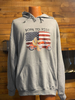 Born to Ride - Bigfoot motorcycle & flag hoodie w/HOOD PRINT - SqBor715
