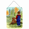Little Boy with his Dog Wall or Door Hanging Prints - S000213B001695P028804V004