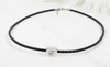 Heart Initial Charm Leather Necklace By Pink Box
