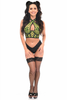 Lavish Mesh Underwire Cincher with Built In Halter Top - LV-1552-2X