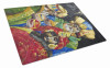 Christmas Dog Print Glass Cutting Board Large - JMK1177LCB