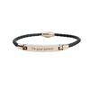 Genuine Magnetic Leather Inspirational Bracelet - PinkBox-25-2142