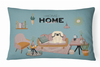 Sweet Home Dog Art Canvas Fabric Decorative Pillow - CK7951PW1216
