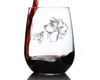 Bee Flower Stemless Wine Glass - Garden Gifts and Decor