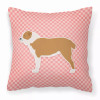 Dog Profile Checkerboard Design Fabric Decorative Pillow - S000213B001695P073454V000