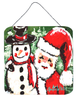 Friends Snowman and Santa Claus Wall or Door Hanging Prints