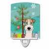 Christmas Tree and Dog Ceramic Night Light - S000213B001695P099074V000