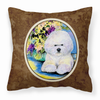 Portrait Artwork with Dog Brown Fabric Decorative Pillow - SS8295PW1414