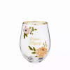 Choose Happy Stemless Wine Glass By Twine