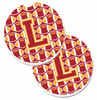 Letter Football Cup Holder Car Coasters (Set of 2) - CJ1070-LCARC