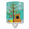 Christmas Tree and Dog Ceramic Night Light - BB4247CNL