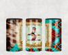 faux cowhide Aztec Classy and Sassy  Steel can hugger - optional speaker