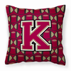 Monogram Letter Football Fabric Decorative Pillow - CJ1078-KPW1414