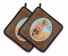 Dog Artwork Pair of Pot Holders - S000213B001695P069335V006
