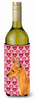Hearts Love and Valentine's Day Design with Dog Wine Bottle Hugger - SS4466LITERK