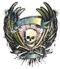 Skull With The Wings And The Bones T-shirt - 177300032837