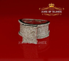 10K White Gold Finish Lab Created Diamond Silver Ring size 10