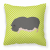 Animal Art Checkboard Design Fabric Decorative Pillow - BB7767PW1414