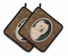 Starry Night Cairn Terrier Pair of Pot Holders - SS8502PTHD