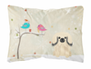 Christmas Presents between Friends Dog Art Canvas Fabric Decorative Pillow - BB2578PW1216