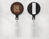 Tooled faux leather horse 1" Retractable Badge Reel