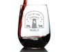 Out of this World Stemless Wine Glass - Funny Alien Gifts