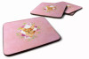 Flowers Design with Dog Foam Coaster Set of 4 - S000213B001695P003231V000