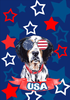 Brittany Spaniel - Hippie Hound Studios Patriotic  House and Garden Flags - 5850128