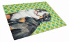 St. Patrick's Day Dog Portrait Glass Cutting Board Large - S000213B001695P123769V024