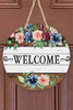 Home Decor Welcome Floral Top Bottom Wall Sign Door Hanger