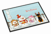 Merry Christmas Carolers Dog Art Indoor or Outdoor Mat - BB2440JMAT