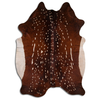 PRINTED HAIR ON COWHIDE AXIS DEER ON WHITE - CPSAXDRW3B-00100365