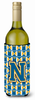 Monogram Letter Football Wine Bottle Hugger - CJ1077-NLITERK
