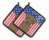 American Flag and Dog on Oven Mitt - S000213B001695P069322V033