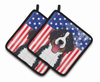 American Flag and Dog on Oven Mitt - S000213B001695P069322V036