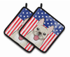 American Flag and Dog on Oven Mitt - S000213B001695P069322V037