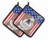 American Flag and Dog on Oven Mitt - S000213B001695P069322V018