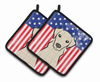 American Flag and Dog on Oven Mitt - S000213B001695P069322V021