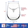 Longhorn Stemless Wine Glass - Longhorns Gifts and Decor